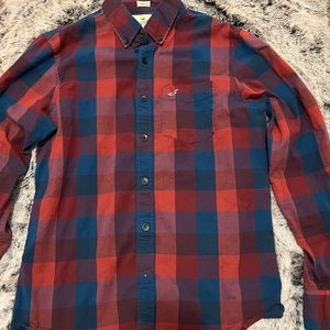 Men’s Hollister Button Down Plaid Shirt | Size Small